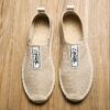 Newness Mens Casual Loafers in flax showcasing breathable upper and non slip sole Perfect for vacation and everyday wear