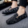 Newness Metropolitan Plaid Fabric Loafers Comfortable and stylish plaid loafers perfect for everyday wear