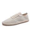 Newness Linen Rope Sole Shoes Handcrafted stitching breathable linen and a comfortable rope sole Effortless style for every day