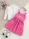 Adorable Bloomsbury Corduroy Dress Set for girls perfect for spring fall or winter Features a stylish corduroy dress and coordinating accessories