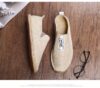 Newness Mens Casual Loafers in flax showcasing breathable upper and non slip sole Perfect for vacation and everyday wear