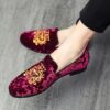 Newness Regent Embroidered Velvet Loafers Luxurious velvet loafers with intricate embroidery showcasing comfort and style