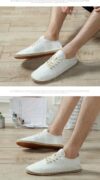 Newness Linen Rope Sole Shoes Handcrafted stitching breathable linen and a comfortable rope sole Effortless style for every day