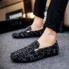 Newness Metropolitan Plaid Fabric Loafers Comfortable and stylish plaid loafers perfect for everyday wear