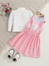 Adorable Bloomsbury Corduroy Dress Set for girls perfect for spring fall or winter Features a stylish corduroy dress and coordinating accessories