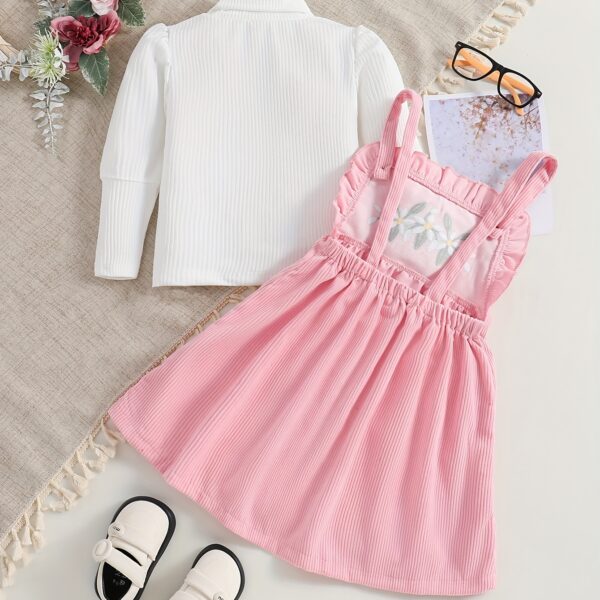 Adorable Bloomsbury Corduroy Dress Set for girls, perfect for spring, fall, or winter. Features a stylish corduroy dress and coordinating accessories.