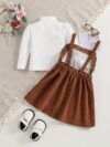 Adorable Bloomsbury Corduroy Dress Set for girls perfect for spring fall or winter Features a stylish corduroy dress and coordinating accessories