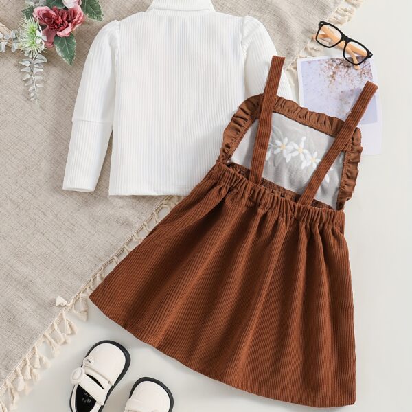 Adorable Bloomsbury Corduroy Dress Set for girls, perfect for spring, fall, or winter. Features a stylish corduroy dress and coordinating accessories.