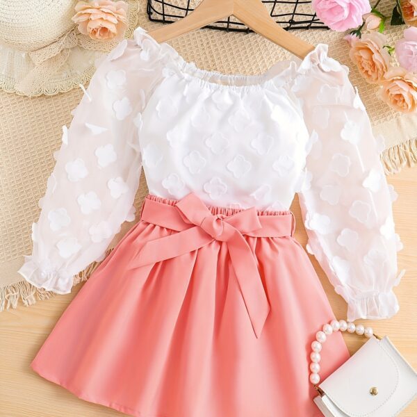 Adorable Summer Bloom Girls Floral Set in vibrant floral print perfect for summer occasions