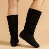 Newness Slouchy Mid Calf Boots Stylish boots perfect for any occasion Shown in color leather
