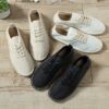 Newness Linen Rope Sole Shoes Handcrafted stitching breathable linen and a comfortable rope sole Effortless style for every day