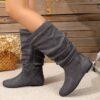 Newness Slouchy Mid Calf Boots Stylish boots perfect for any occasion Shown in color leather