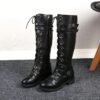 Newness Rebellious Spirit Buckle Knee Boots Elevate your style with these edgy knee high boots featuring a striking buckle detail Perfect for adding a touch of rebellion to any outfit