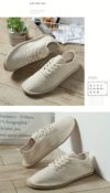 Newness Linen Rope Sole Shoes Handcrafted stitching breathable linen and a comfortable rope sole Effortless style for every day