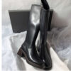 Newness Midnight Bloom Knee High Boots in rich brown leather Stylish and versatile perfect for fall and winter