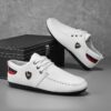 Mens Newness Metro Lace Up Loafers in black showcasing the sleek PU upper and durable PVC sole Versatile and sophisticated loafers perfect for any occasion