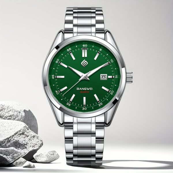 Sophisticated Metropolitan Blue Men's Quartz Watch by LIGE, showcasing precision and style.