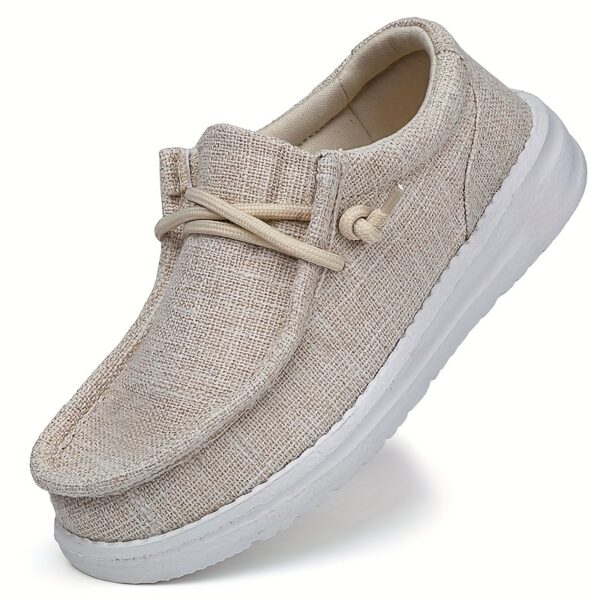 Stylish Newness Striped Canvas Kids' Slip-Ons in classic navy and white stripes. Lightweight and breathable, perfect for kids' everyday wear.