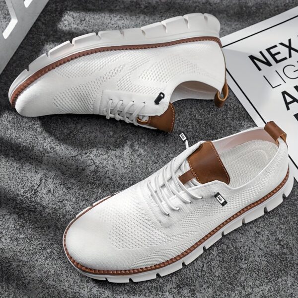 Newness Mens Casual Sneakers Breathable fabric PVC sole modern design for all day comfort