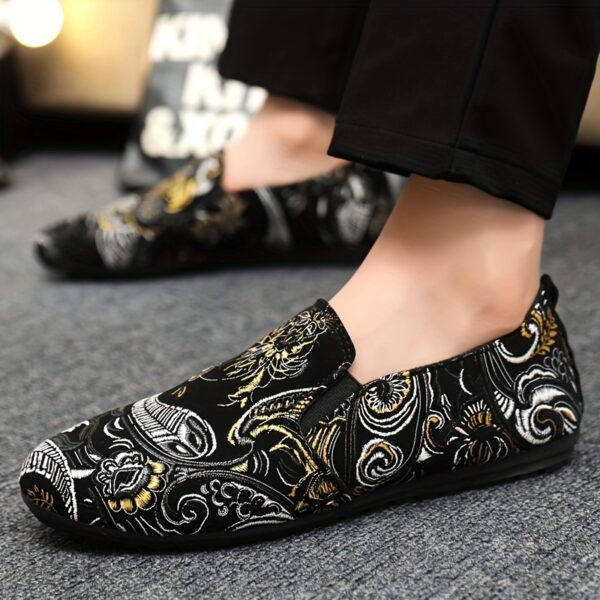 Newness Cairo Nights Floral Print Loafers Stylish loafers with breathable lining and non slip sole perfect for any occasion