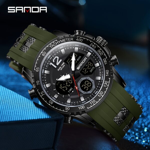 Newness Apex Gold Men's Digital Watch, showcasing its modern design and versatile functionality.