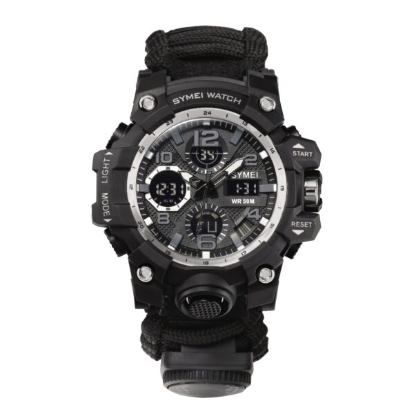 Newness Apex Navigator men's digital sports watch, showcasing its durable design and sleek style. The watch features are highlighted.