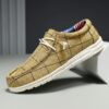 Newness Cairo Stroll Plaid Casual Loafers in breathable fabric with comfortable EVA sole perfect for everyday wear