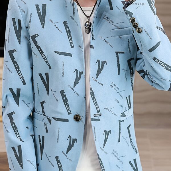 Cairo Nights Geometric Print Blazer by Newness. A modern, sophisticated blazer featuring a striking geometric print, perfect for any occasion.