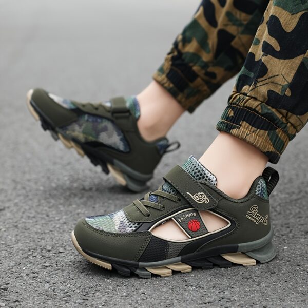 Stylish and comfortable Stealth Camo Kids' sneakers in camouflage print, perfect for boys and girls. Newness kids' shoe collection.
