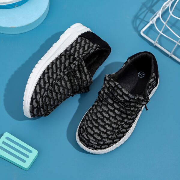 Newness Driftwood Plaid Boys' Casual Shoes - Stylish and comfortable plaid shoes for boys, perfect for everyday wear.