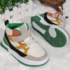 Newness Playtime Geometric Mid Top Sneakers Stylish and comfortable kids geometric print sneakers perfect for active play Non slip sole ensures safety