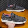 Womens beige fabric loafers KOONEXY brand comfortable and stylish for casual wear