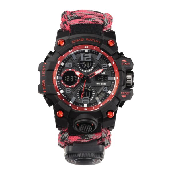 Newness Apex Navigator men's digital sports watch, showcasing its durable design and sleek style. The watch features are highlighted.