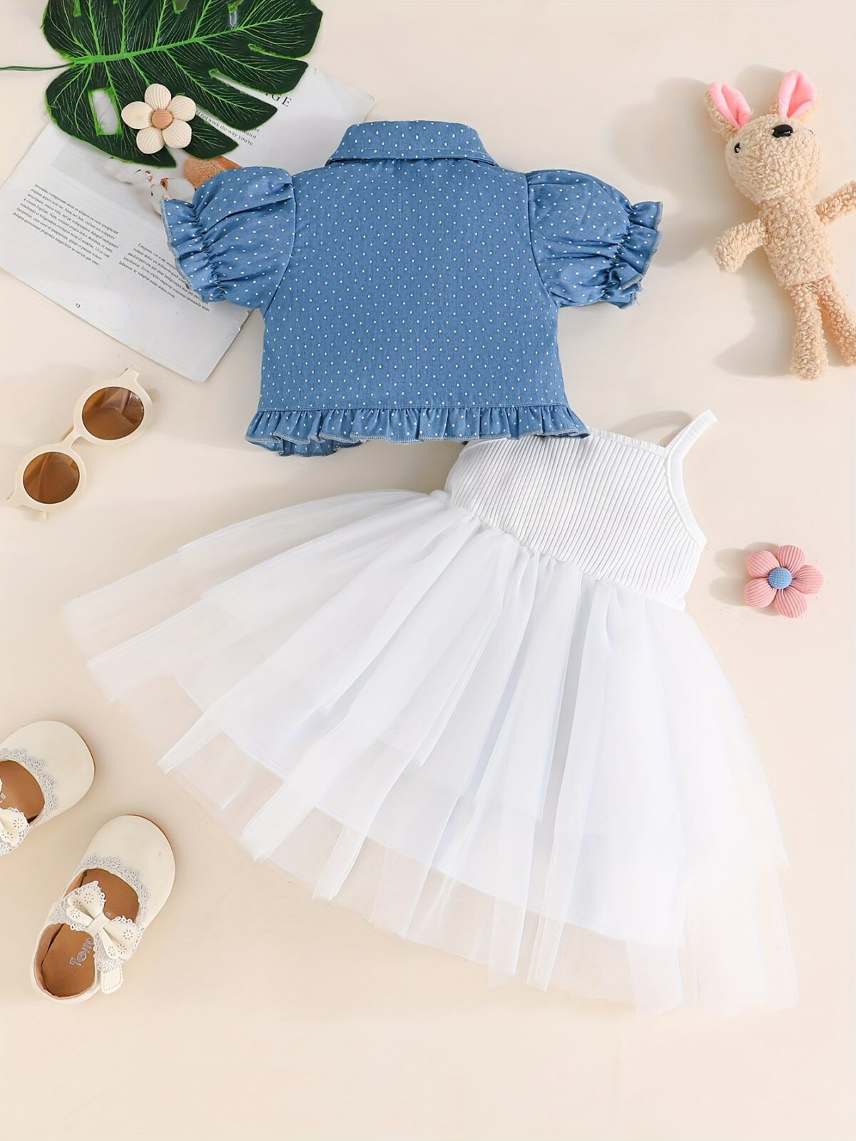 Adorable Flutterby Delight girls camisole dress perfect for spring and summer A charming lightweight dress with delicate details