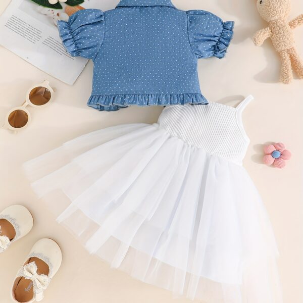 Adorable Flutterby Delight girls' camisole dress, perfect for spring and summer. A charming, lightweight dress with delicate details.