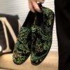 Cairo Nights Paisley Fabric Loafers Chic and comfortable paisley slip on loafers perfect for any occasion