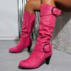 Newness Effortless Chic Knee High Boots Versatile brown leather boots ideal for any occasion
