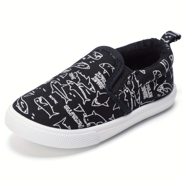 Stylish and comfortable preppy plaid canvas slip-on shoes for boys, perfect for casual wear.