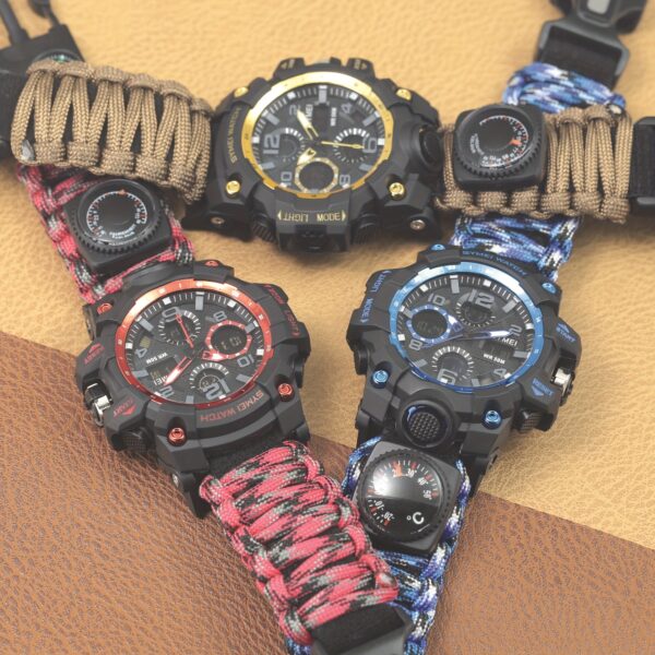 Newness Apex Navigator men's digital sports watch, showcasing its durable design and sleek style. The watch features are highlighted.