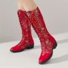 Newness Bloomsbury Floral Knee High Boots Elevate your style with these stunning floral knee high boots perfect for any occasion