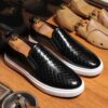Newness City Slicker Woven Slip On Loafers Comfortable and stylish woven loafers perfect for everyday wear