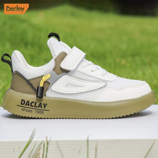 Stylish and comfortable DACLAY striped breathable boys' casual sneakers, perfect for all seasons. These shoes offer superior comfort and breathability.