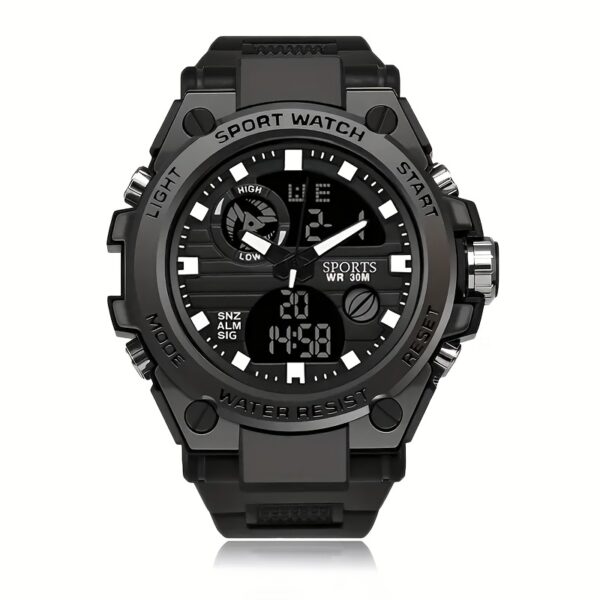 Newness Apex Dual Display Men's Sport Watch: Showcase your active lifestyle with this durable and stylish watch, featuring a dual display for ultimate functionality.