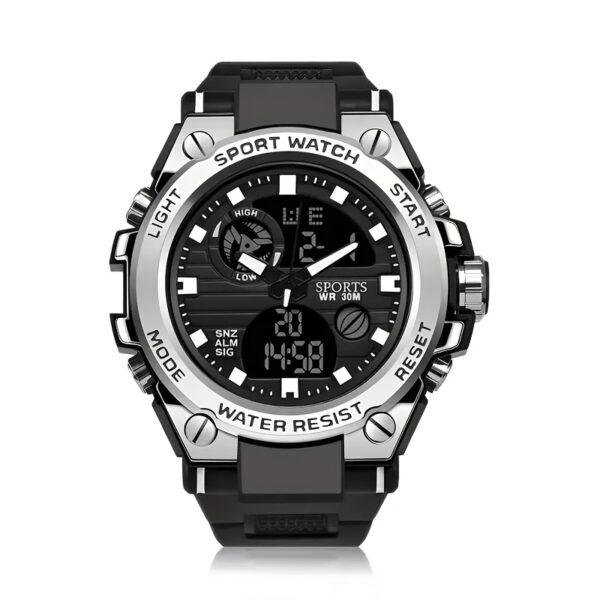 Newness Apex Dual Display Men's Sport Watch: Showcase your active lifestyle with this durable and stylish watch, featuring a dual display for ultimate functionality.