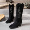 Newness Sculpted Chunky Heel Boots Elevate your style with these trendy boots featuring a sculpted chunky heel Perfect for adding a touch of edge to any outfit