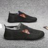Light beige mens mesh slip on loafers with brown accents showcasing breathable mesh upper and durable rubber sole