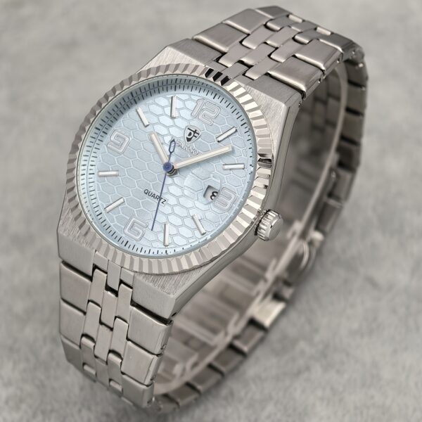 Newness Metropolitan Men's Stainless Steel Watch: A sophisticated stainless steel watch for the modern man, showcasing its sleek design and impeccable craftsmanship.