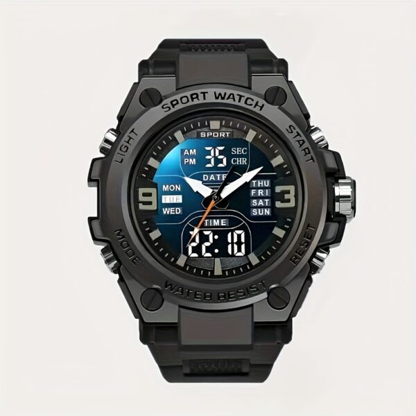 Newness Apex Dual Display Men's Sport Watch: Showcase your active lifestyle with this durable and stylish watch, featuring a dual display for ultimate functionality.