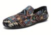 Newness Cairo Nights Geometric Slip On Loafers in navy blue showcasing the unique geometric pattern and comfortable slip on design Perfect for adding effortless style to any outfit
