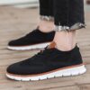 Newness Mens Casual Sneakers Breathable fabric PVC sole modern design for all day comfort